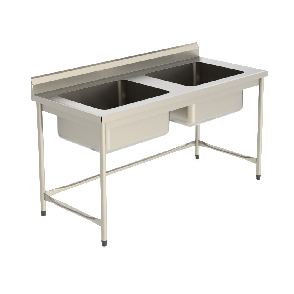 Bancada de Encosto com 2 Cubas