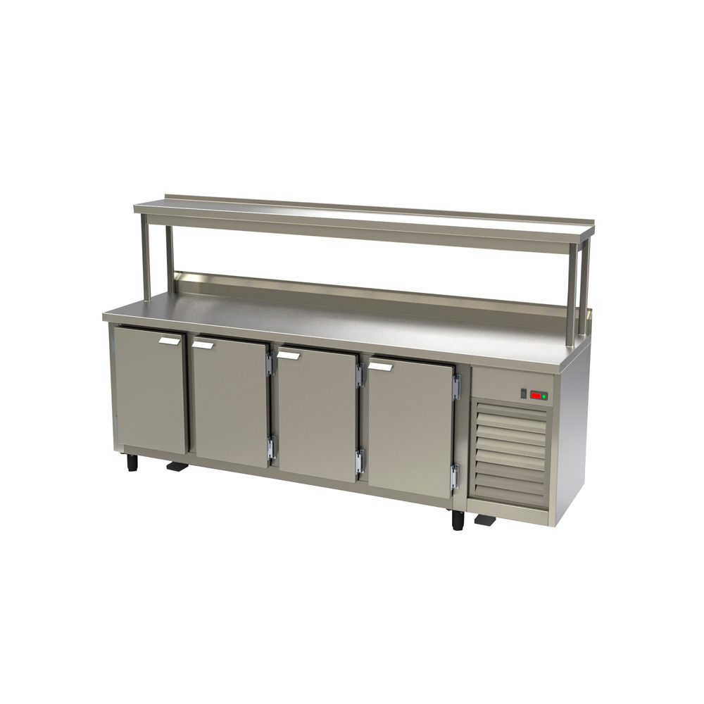 Refrigerador Horizontal 4 Portas Com Prateleira